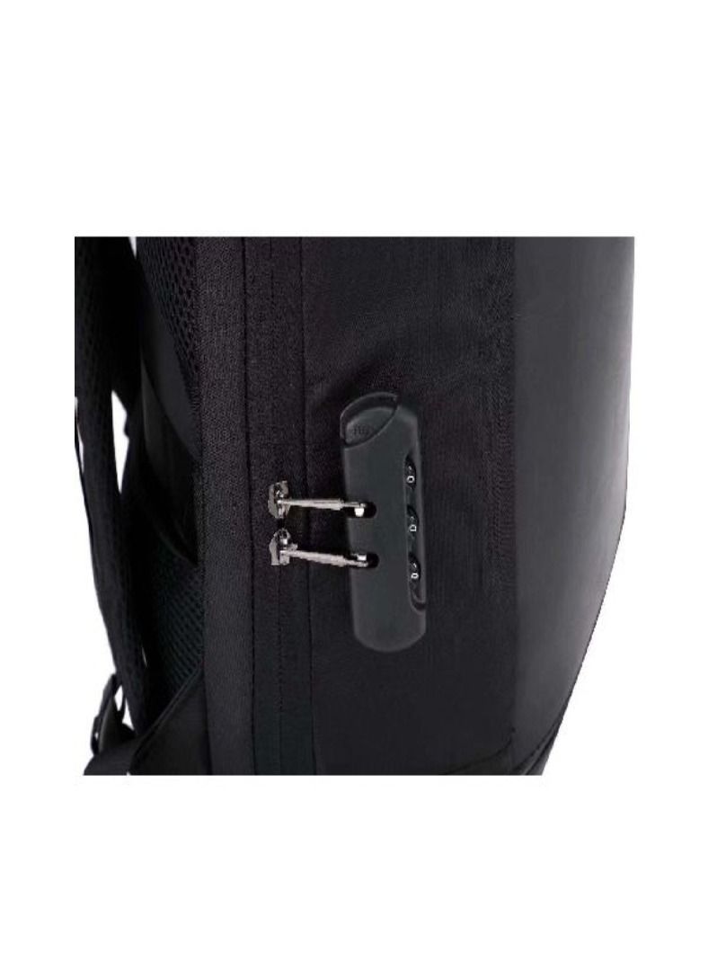Leather Face Bag Anti-Theft (with A Lock) Design For Travel & Trip Bag + USB PORT  - Image 4