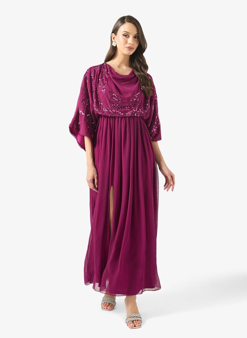 فروك اند فرل فستان ميدي بياقة دائرية - Image 4