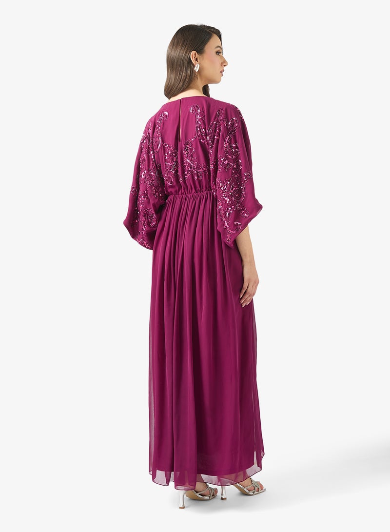 فروك اند فرل فستان ميدي بياقة دائرية - Image 2