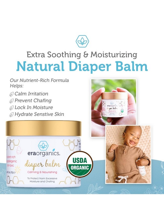 Era Organics Era Organics Baby Diaper Balm - USDA Organic Ointment Cream Extra Soothing and Nourishing for Dry, Sensitive Skin - All Natural to Help Excess Moisture, Rash or Chafing - Image 4