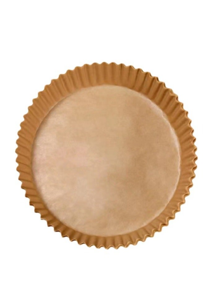 100 PCS Air Fryer Disposable Paper Liners, Non-Stick Parchment Paper for Air Fryer Liners Baking Paper, 6.3inch/16cm Brown (Round)  - Image 5