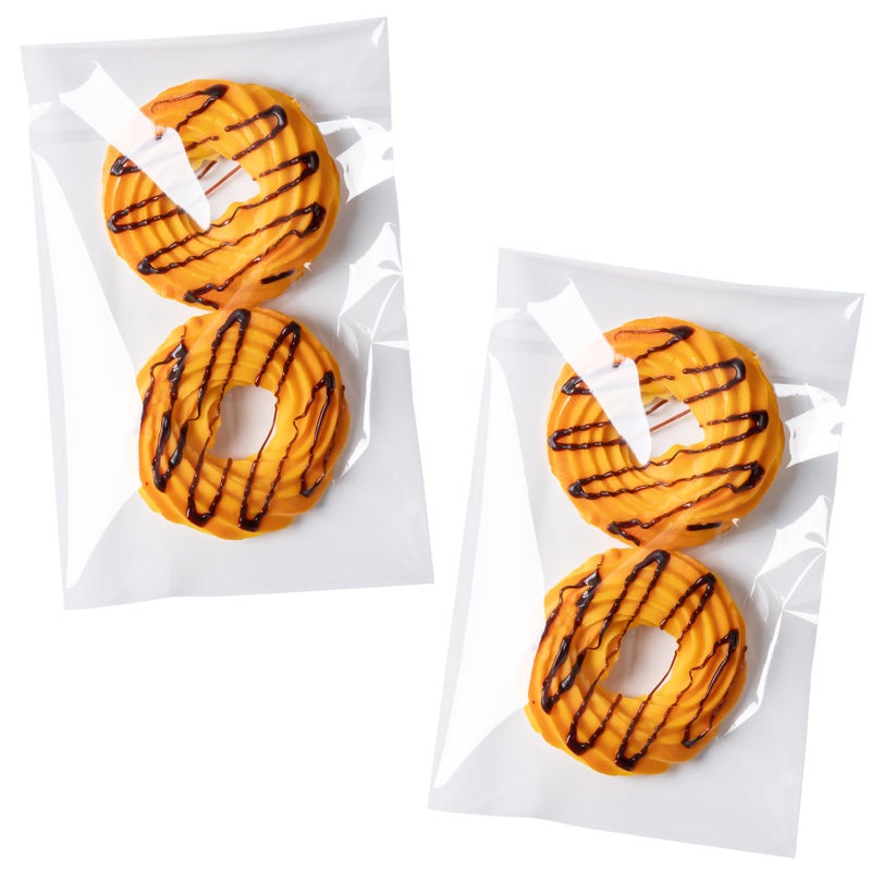Aegero Clear Self Sealing Cellophane Bags, 200 Pcs 4x6 Inches Cookie Bags Resealable Cellophane Bag for Gift Wrapping,Packaging Cookies,Candies,Dessert,Bakery,Party Favors - Image 1