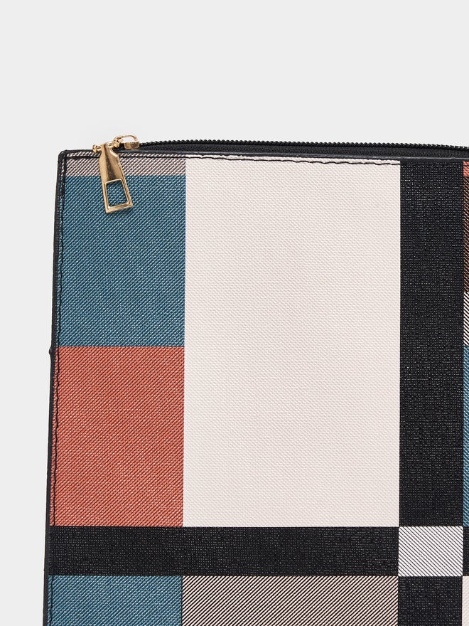 Styli Styli Multi Striped Clutch with Zip Closure - Image 5