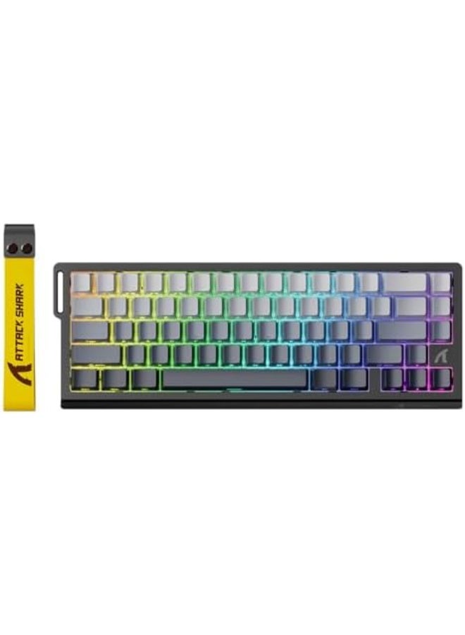 X68 HE 8000Hz Rapid Trigger Keyboard, 0.01mm RT Accuracy Wired Gaming Keyboard with Magnetic Switch, Adjustable Actuation, Rapid Trigger, Snap Tap, RGB Lighting for PC/Mac, Moonlit Night - Image 1