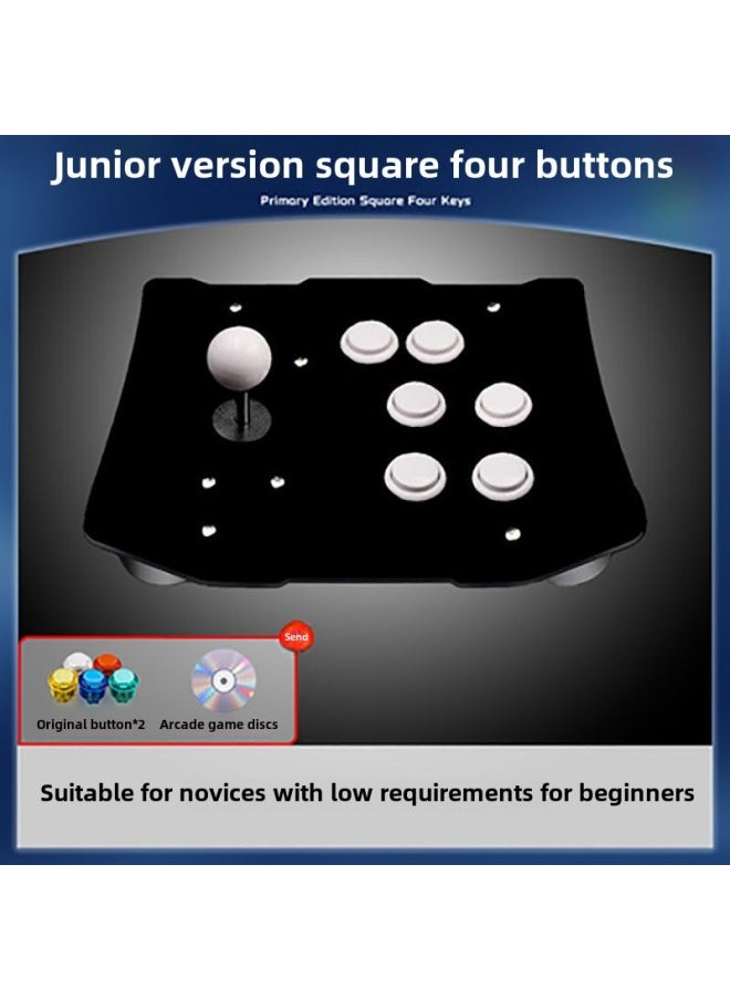 ماركة غير محددة Arcade Rocker Fighting Rocker Computer USB للهاتف المحمول Boxing Emperor 97 Sanhe Rocker Home Game Console - لون المنتج: نسخة عادية مطورة مع أربعة أزرار منحنية  - Image 1