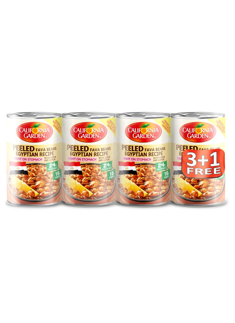 California Garden Fava Beans Medammes Egyptian 4 x 450g - Image 1