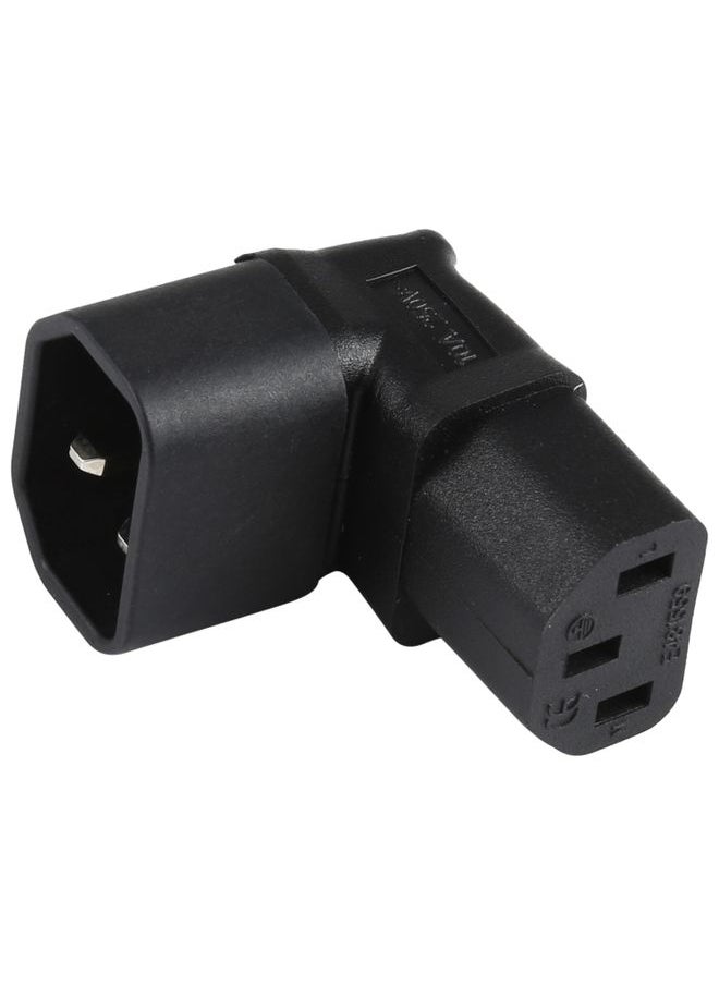 BURAQ - C13 to C14 Elbow (Up) AC Power Plug Adapter Converter Socket - Image 1