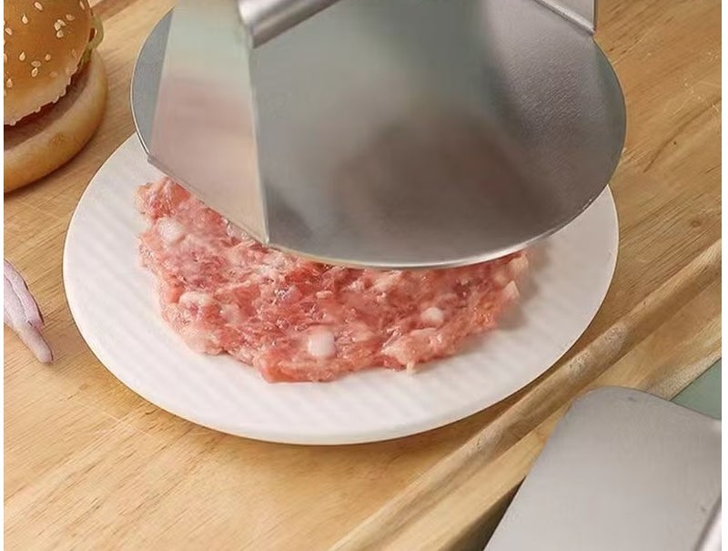 Stainless Steel Pancake Presser Thickened Hamburg Meat Presser Manual Meat Cake Presser Meat Presser Meat Mold Meat Steak Full Platform - Image 4