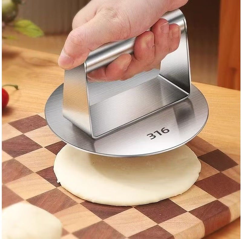 Stainless Steel Pancake Presser Thickened Hamburg Meat Presser Manual Meat Cake Presser Meat Presser Meat Mold Meat Steak Full Platform - Image 3