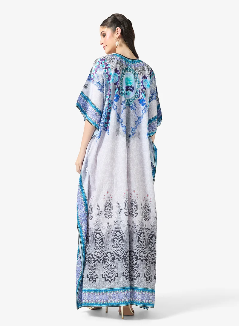 ارابيان كلوزيت Printed Relaxed Fit Kaftan