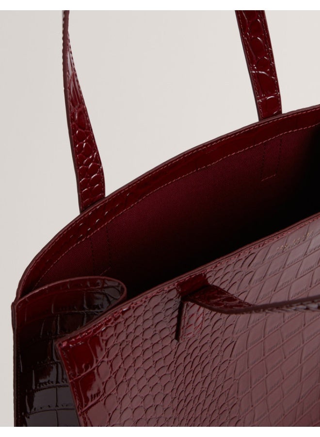 Ted Baker Croc Effect Large Icon Bag - Image 5