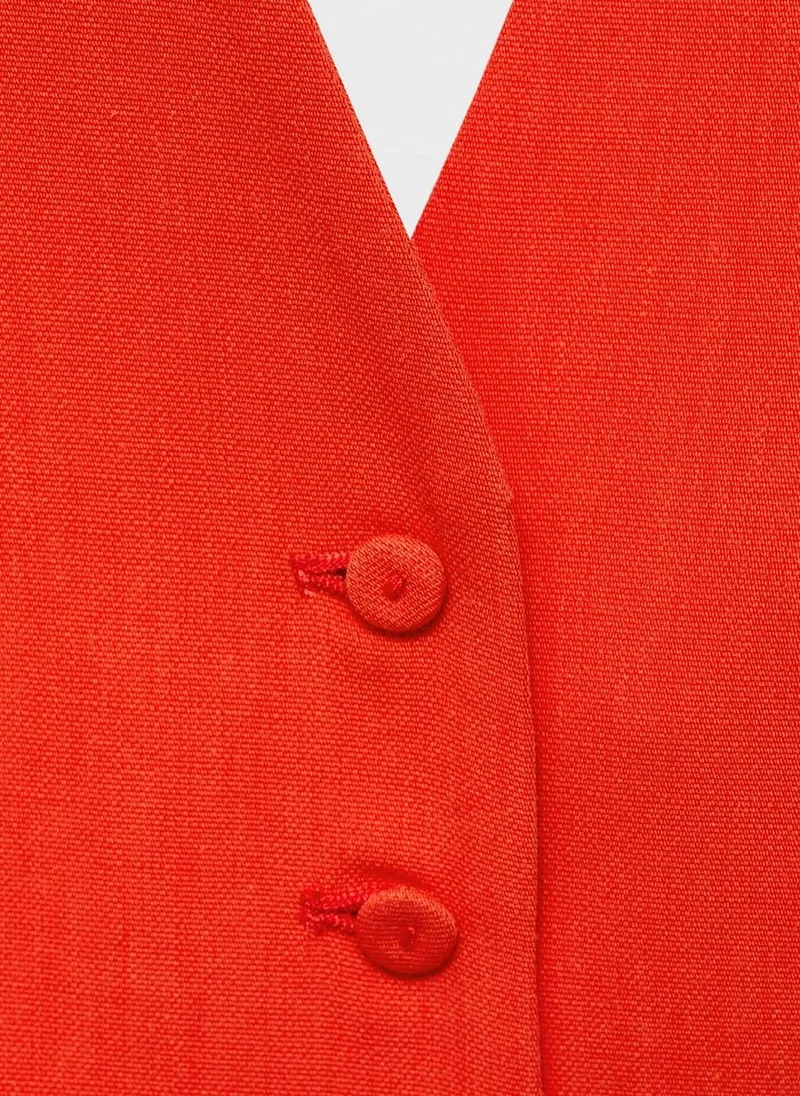 مانجو Halter-neck peplum waistcoat
