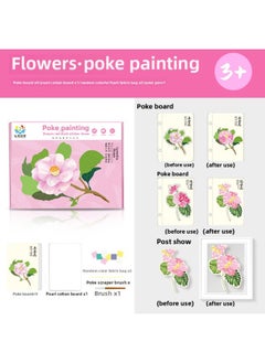 Children's Educational Toys Online Red Pokes Princess DIY Dress-up Color Filling Creative Hand-painted Stickers Full Set-Color:Flower Stamp Painting [pink]]