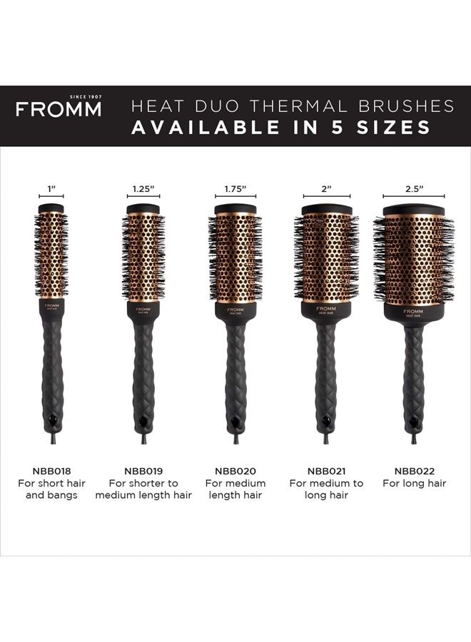 Diane Fromm Heat Duo Copper + Ceramic Thermal Round Brush 1.75" Barrel Size - Image 5
