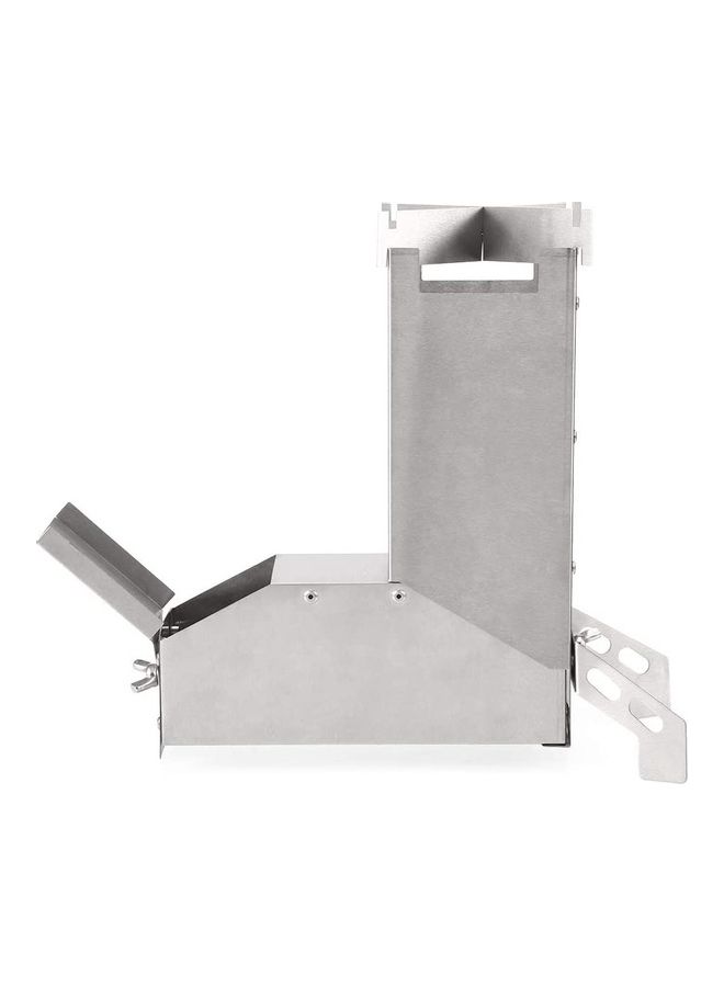 NIBEMINENT Outdoor Collapsible Wood Burning Stainless Steel Rocket Stove 29.5 x 25 11.5cm  - Image 4