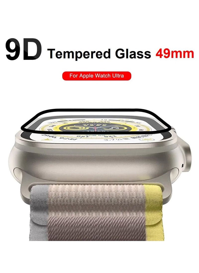 Apple Watch Ultra 49mm Screen Protector Tempered Glass 9H Anti-Scratch Full Coverage Clear HD Film