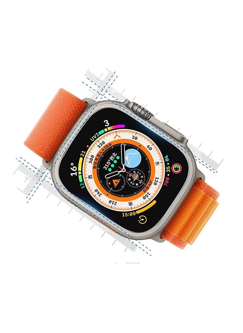 Apple Watch Ultra 49mm Screen Protector Tempered Glass 9H Anti-Scratch Full Coverage Clear HD Film