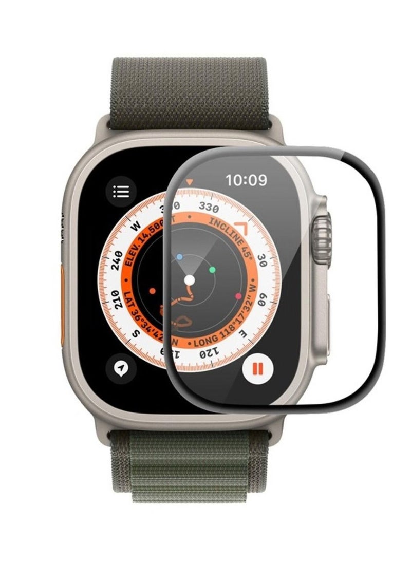 Apple Watch Ultra 49mm Screen Protector Tempered Glass 9H Anti-Scratch Full Coverage Clear HD Film