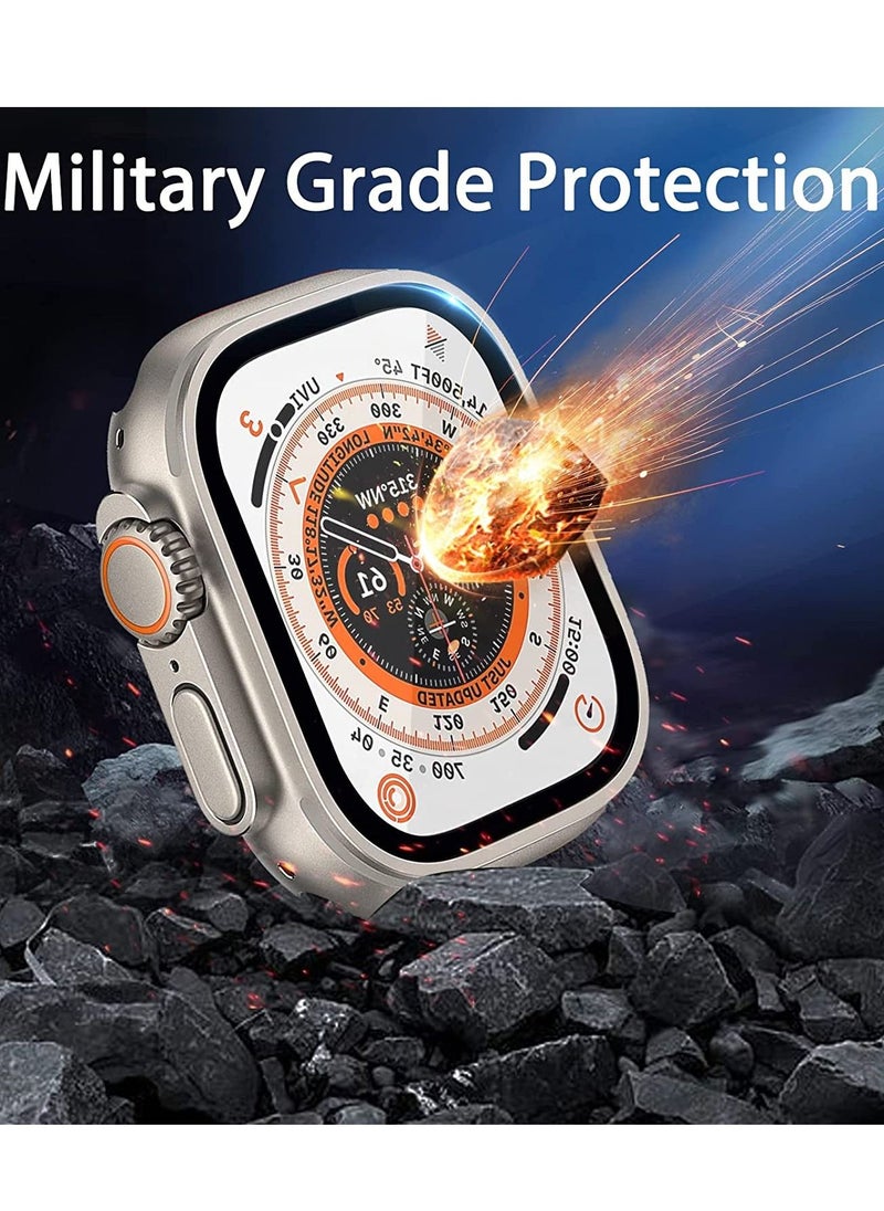 Apple Watch Ultra 49mm Screen Protector Tempered Glass 9H Anti-Scratch Full Coverage Clear HD Film