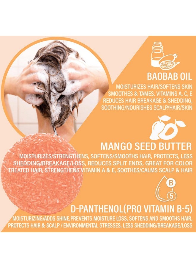 Luxiny Shampoo Bar, Natural, Made In Usa, Up To 60 Washes, Vegan, Sulfate Free, Mango, 2.2 Ounce, Shampoo Bar All Hair - Image 3