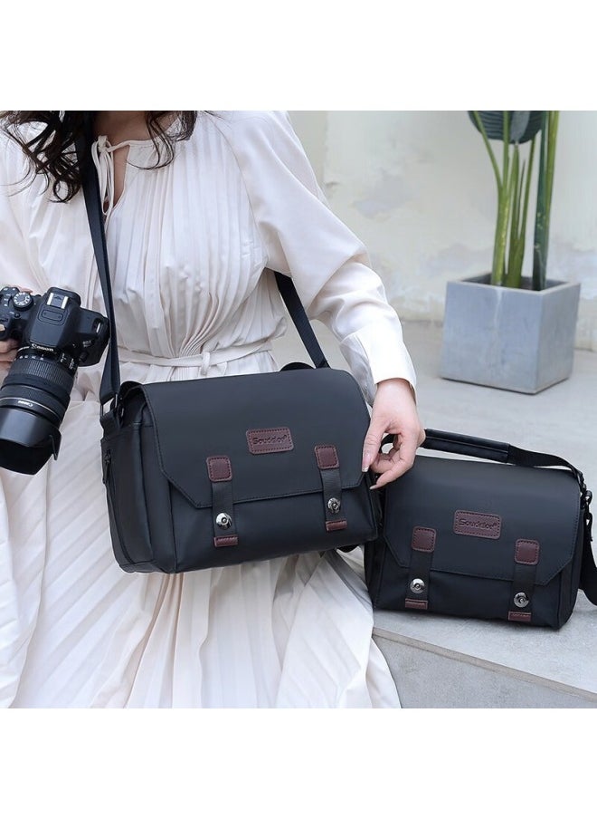 Generic Camera Bag Micro Single Bag A7M4 A7 A7M3 ZV-E10 A7C A6400 RX10 A6300 A6700-Color:Beige Plaid Large Size  - Image 2