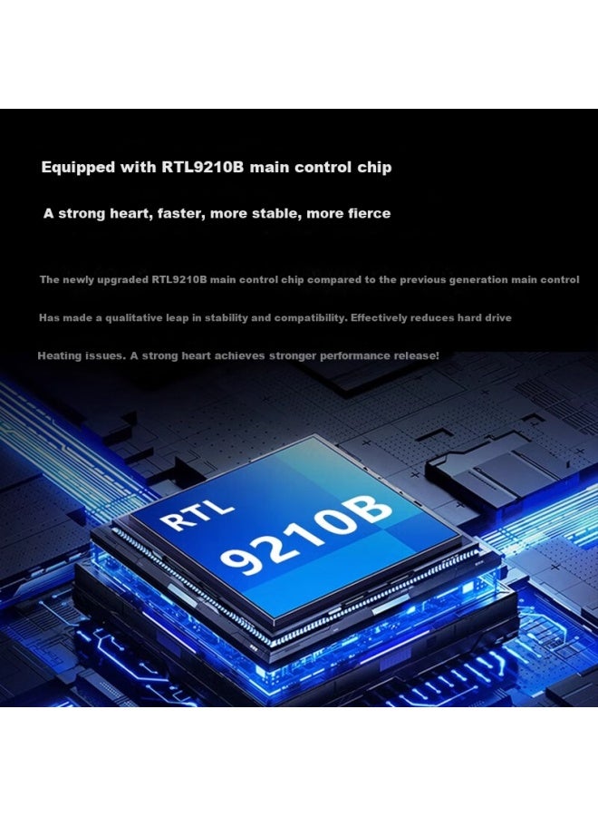 Jeyi M.2 Nvme/sata Dual-protocol Ssd Enclosure, Type-c3.2 Gen2 Portable Hard Drive Enclosure, All-aluminum Alloy Cnc Cooling, For Laptops, Apple Phones, Ps5 - Image 4