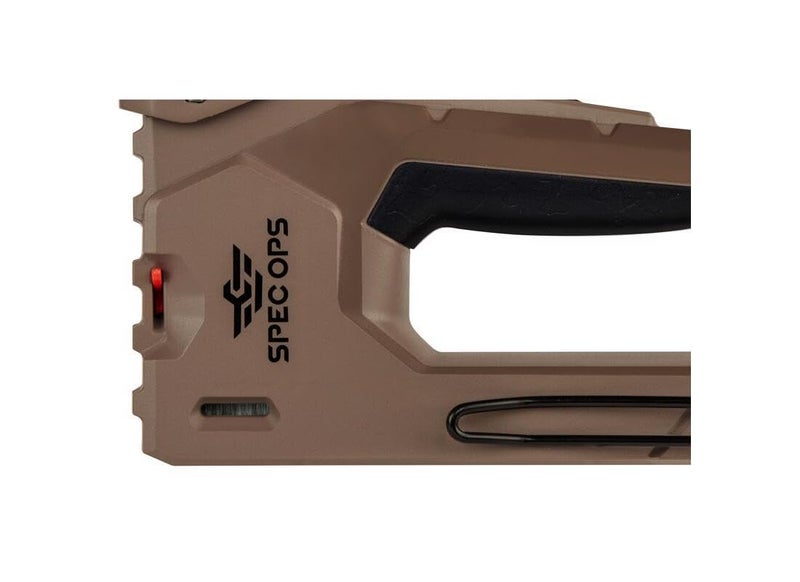 Spec-Ops Tools Heavy Duty Staple Gun, 1/4" - 9/16" Staples, 18-Gauge Brads, Reduced Effort - Image 4