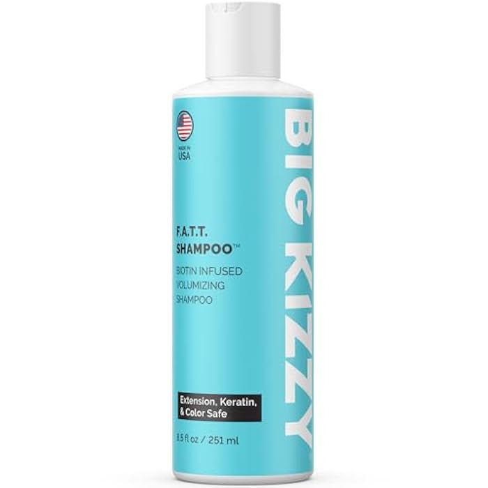 Big Kizzy F.A.T.T. Thickening Biotin Shampoo - Formulated for Extensions + Thin Hair - Sulfate & Paraben Free - Keratin & Color Safe Volumizing Shampoo, 8.5oz - Image 1