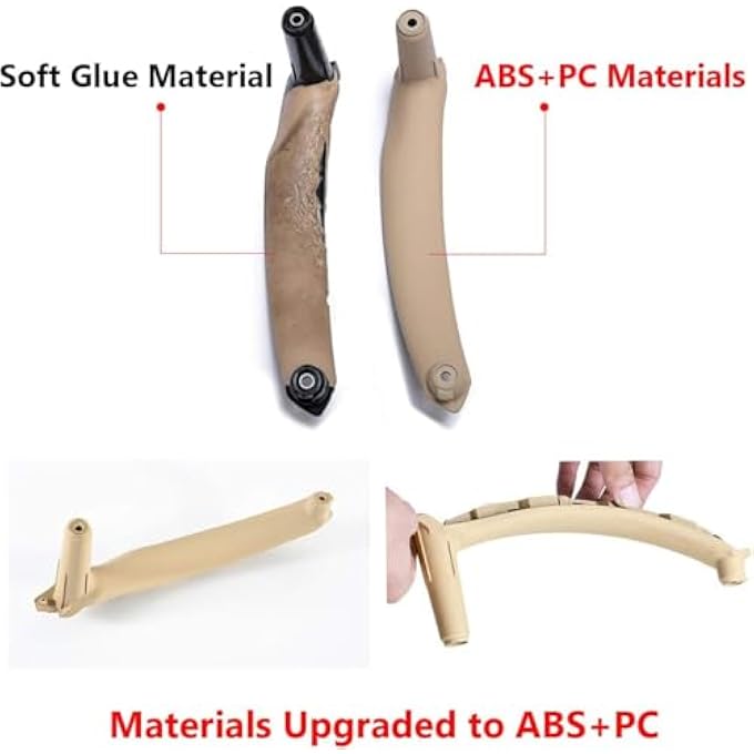 ريحني مقبض سحب الباب متوافق مع بي إم دبليو X5 E70 20082013 متوافق مع بي إم دبليو X6 E71 20082014 بلون بيج أمامي خلفي يساري - Image 3