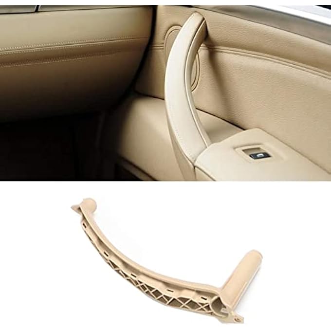 ريحني مقبض سحب الباب متوافق مع بي إم دبليو X5 E70 20082013 متوافق مع بي إم دبليو X6 E71 20082014 بلون بيج أمامي خلفي يساري - Image 1