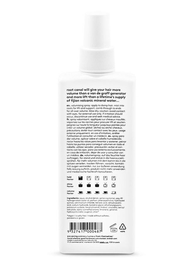 EVO Root Canal Volumizing Spray - Texture Boost Supports Roots Natural Thickening Lightweight Hair Styling Spray - 200ml / 6.8fl.oz 