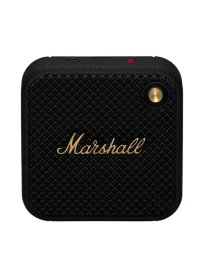 Marshall Marshall Willen Bluetooth Speaker, Wireless, 15+ Hours Playtime, Water-Resistent, Quick Charge, Stackable - Black & Brass