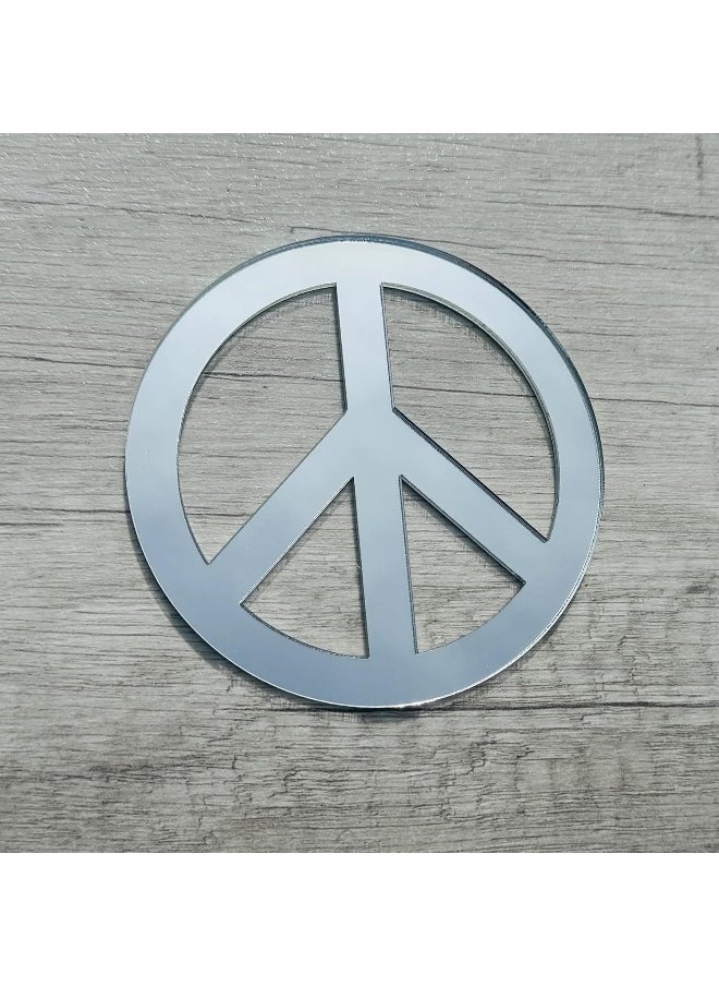 Horoof Home Silver Acrylic Mirror Smile Face Wall Décor  - Image 3