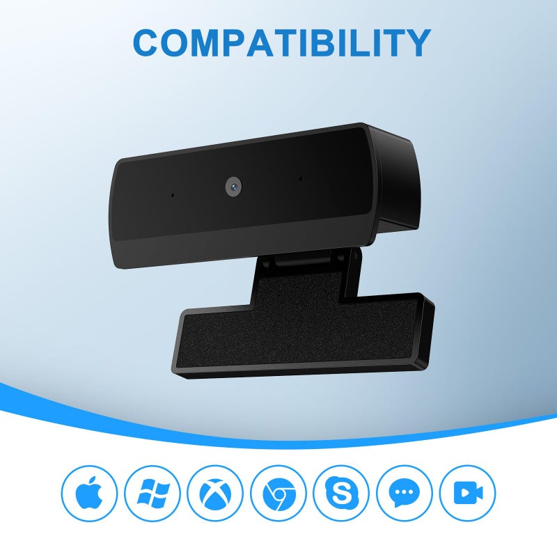Diccik 1080P Webcam with Microphone, Full HD Web Camera for Desktop Computer and Laptop USB Computer Camera for PC Pro Streaming Webcam for Zoom/Skype/Teams, Plug and Play PC for Windows &Mac - Image 4
