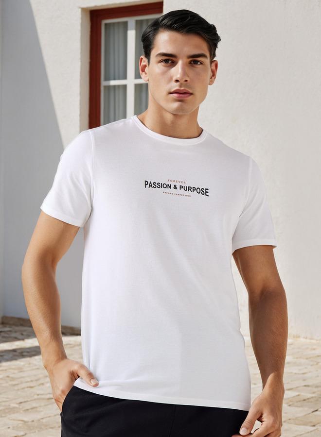 ايكونيك تيشيرت بيكيه بطبعة شعار أيقوني - Image 1