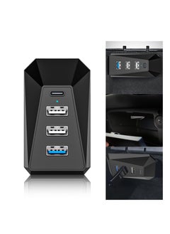Excefore Glovebox USB Hub for Model 3/Y,  Glove Box Hub Docking Station for Tesla Charger, Compatible 4-in-1 Docking Station of Center Console Smart Sensor, for Data Transferring Charging Music Games  - Image 1