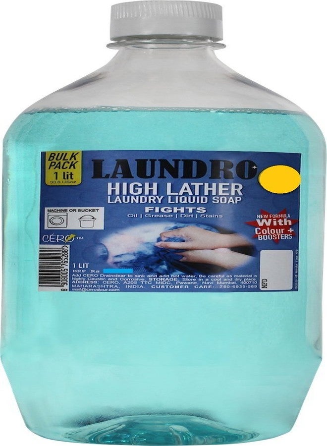 CERO ® LAUNDRO High Lather Laundry Liquid Detergent Soap (1 Lit - Image 1