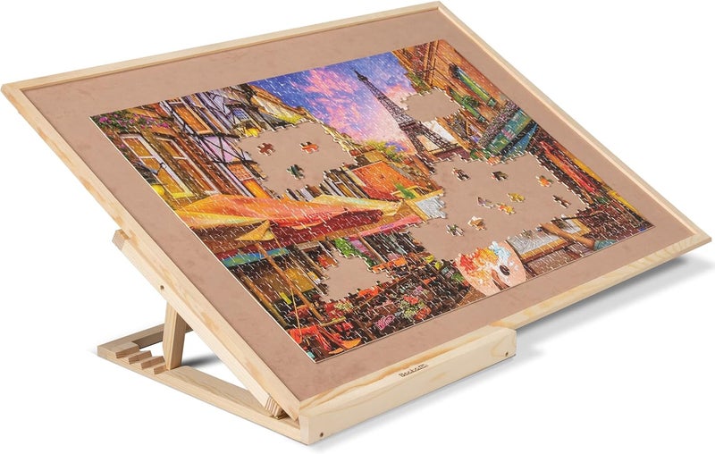 Becko US Puzzle Board & Bracket Set/Wooden Puzzle Board Kit/Jigsaw Puzzle Plateau - With Puzzle Board for Up To 1000 Pieces (1500 Pieces) - Image 1
