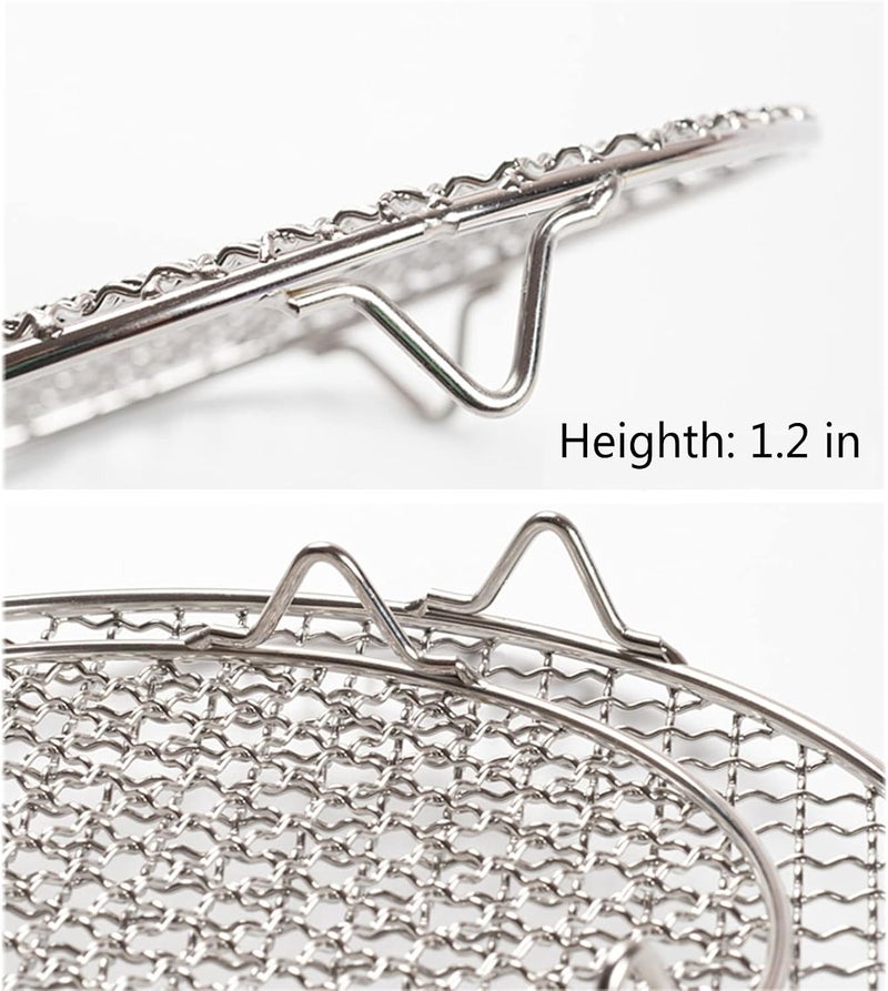 klarako Canning Rack Steaming Cooling and Baking Barbecue Rack Stainless Steel Round Wire Racks Fit for Air Fryer Pressure Cooker - Image 2
