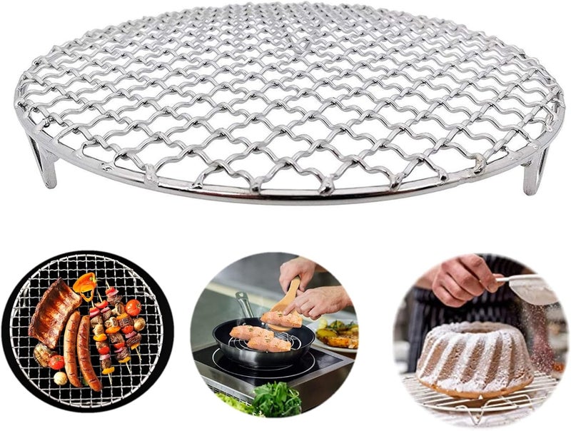 klarako Canning Rack Steaming Cooling and Baking Barbecue Rack Stainless Steel Round Wire Racks Fit for Air Fryer Pressure Cooker - Image 1