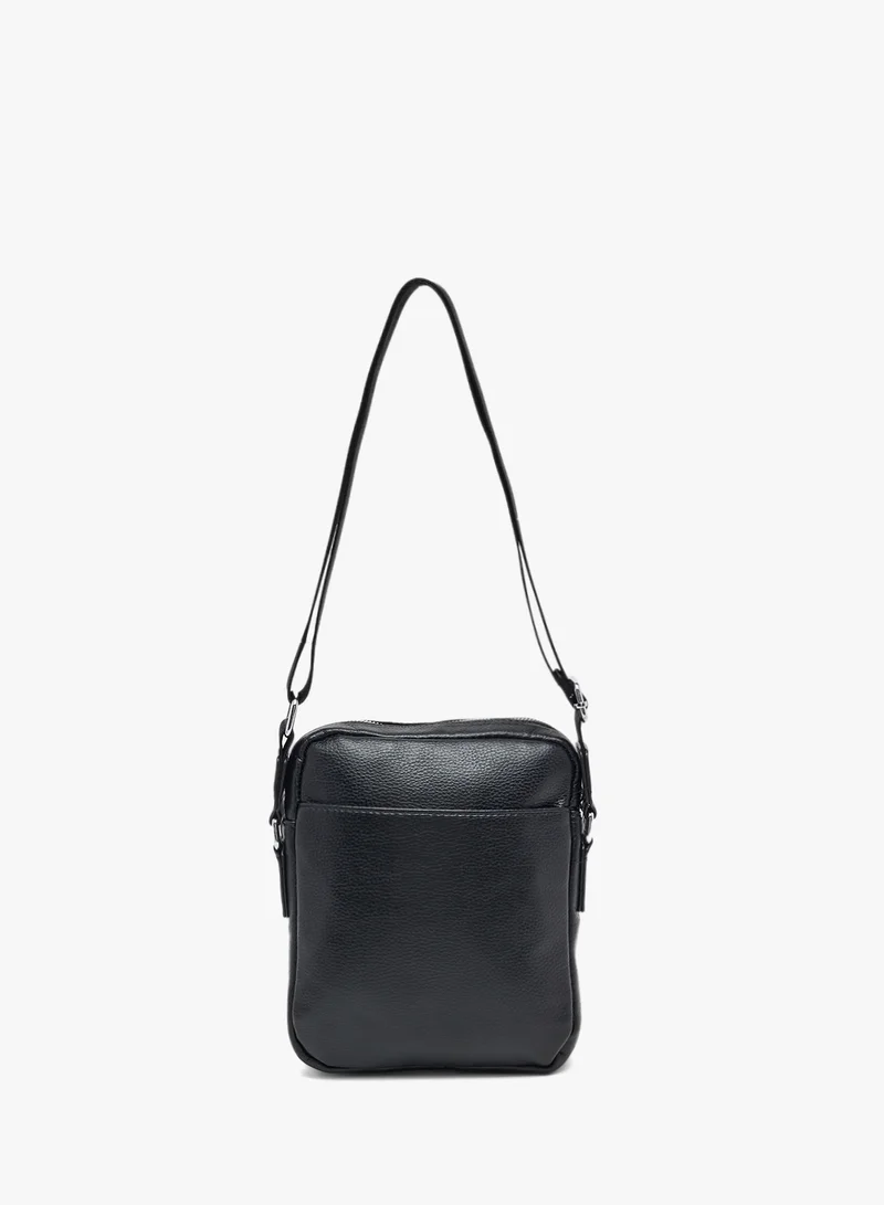 Robert Wood Webbing Detail Casual Mini Crossbody Messenger Bag