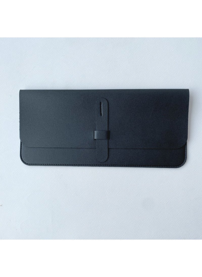 Suitable for Logitech K380 Leather Keyboard Case Miao Control 2 Generation Keyboard Storage Bag Waterproof Portable Protective Case Lightweight K380 black-wallet style