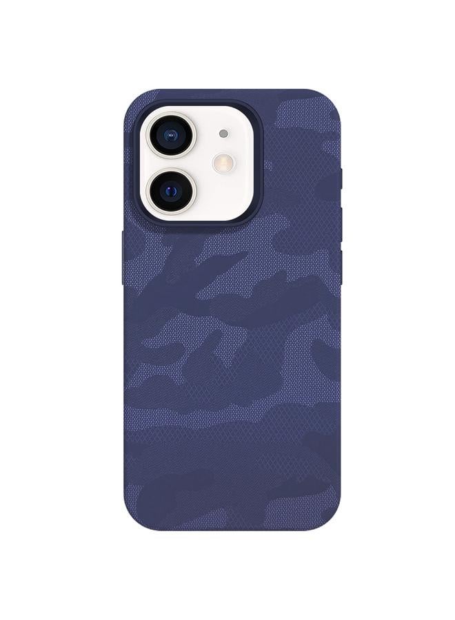 S-TOP Case For iPhone 12 Camouflage Ice Feel Texture MagSafe PU Hybrid PC Phone Case - Image 1