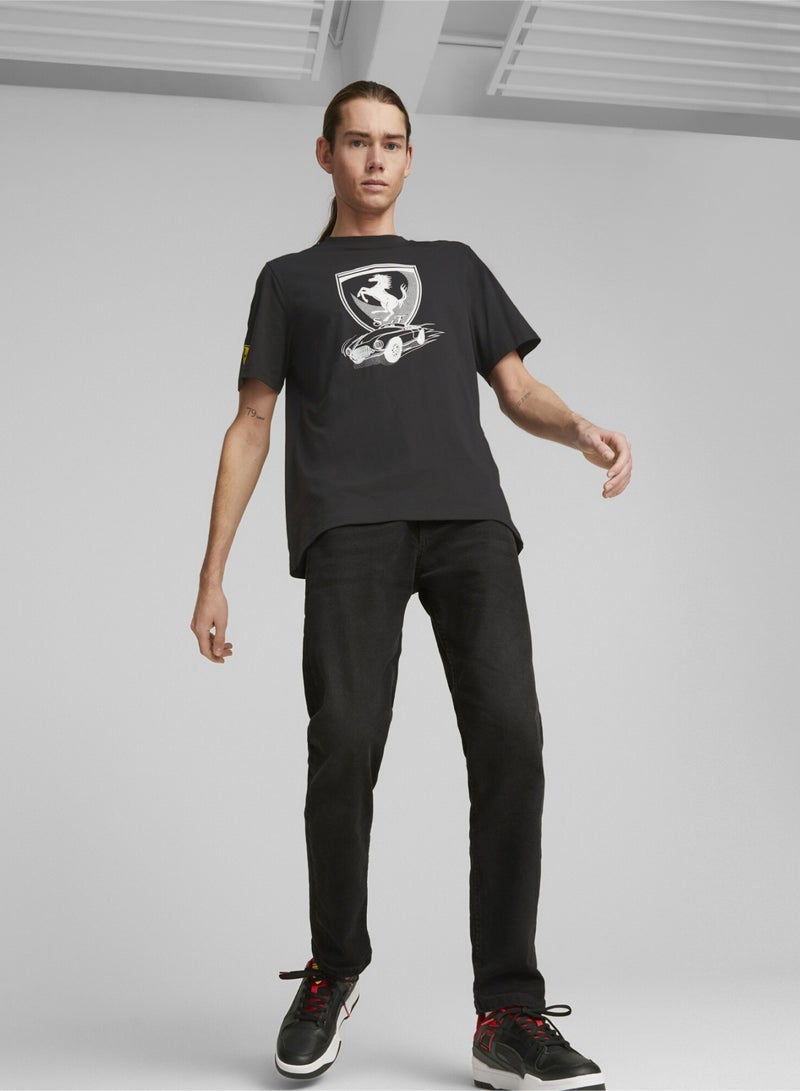 PUMA Scuderia Ferrari Race Big Shield Tonal Mens Shortsleeve T-shirt  - Image 3