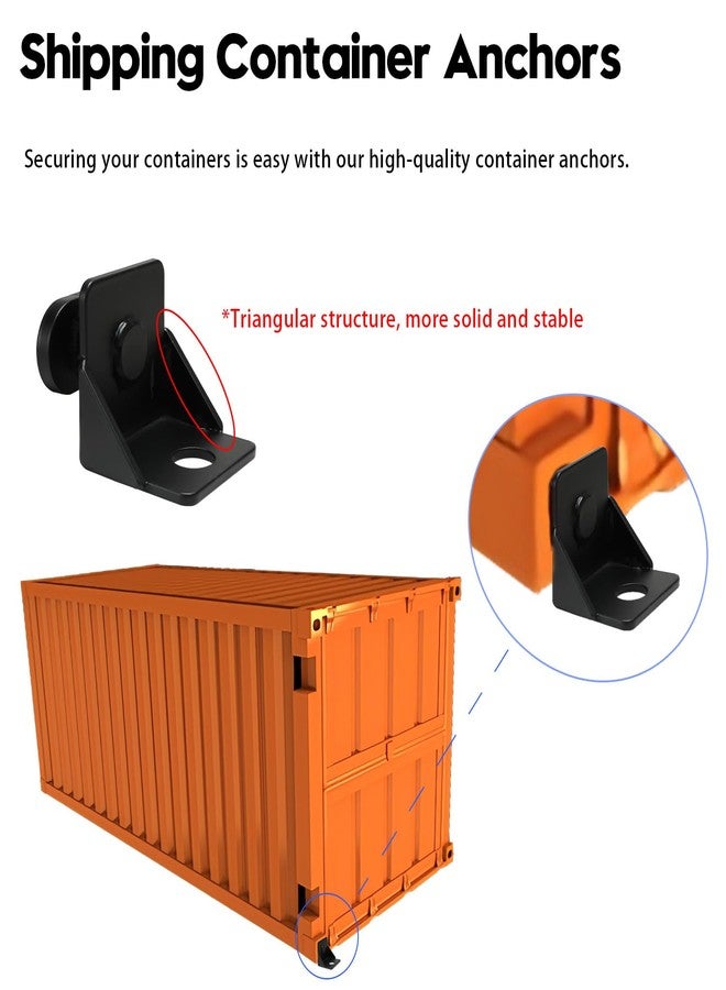Fistihon 4 Pack Shipping Container Anchors, Shipping Container Tie Downs, Shipping Containers Side Twist Lock, Shipping Container Accessories for Anchoring to Rock Floor or Cement - Image 4