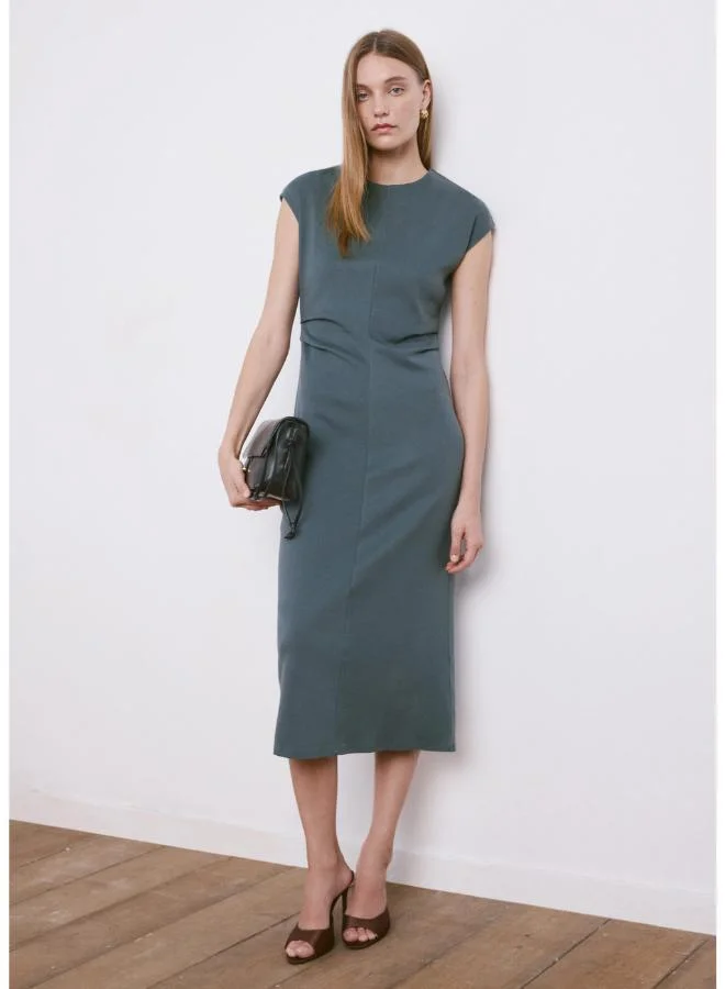 مانجو Midi-dress with draped detail