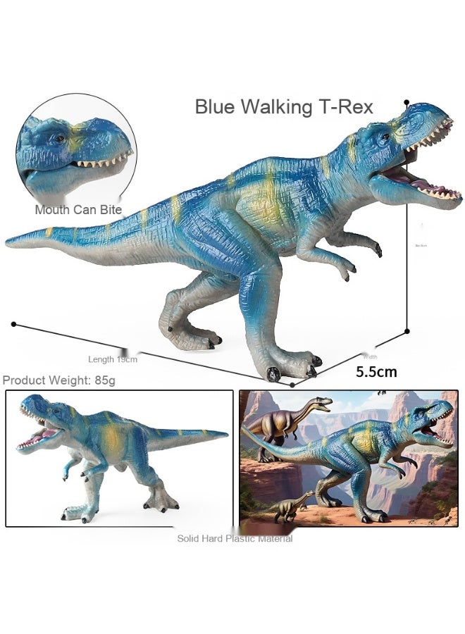 NIBEMINENT Blue Walking Tyrannosaurus Dinosaur Model