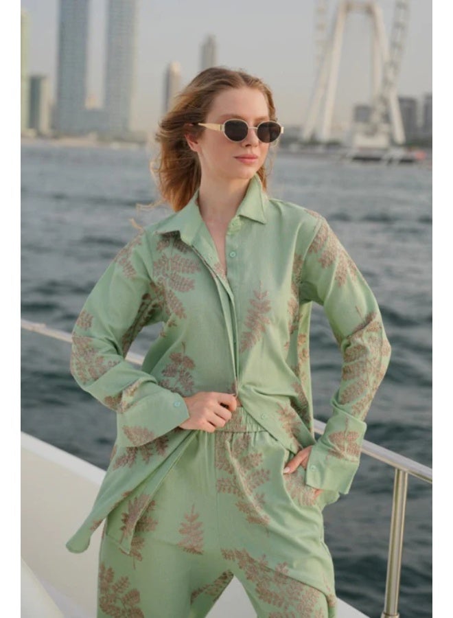 SJON Sea Fern Co-ord Set Shirt - Image 3