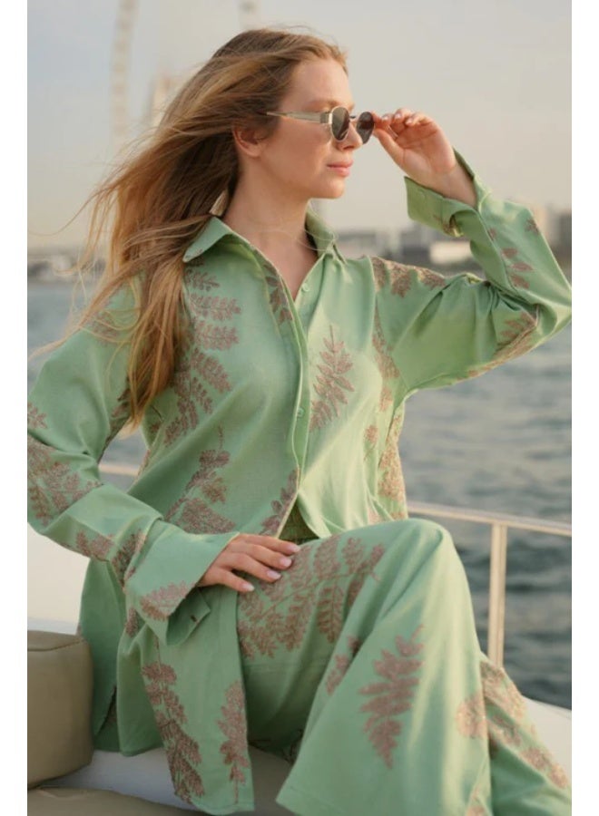 SJON Sea Fern Co-ord Set Shirt - Image 1
