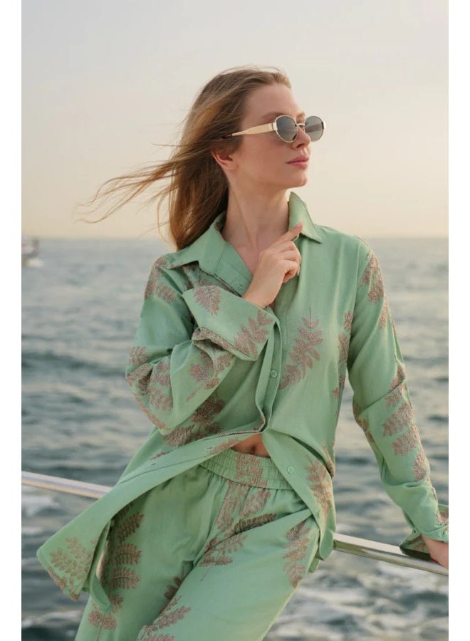 SJON Sea Fern Co-ord Set Shirt - Image 4